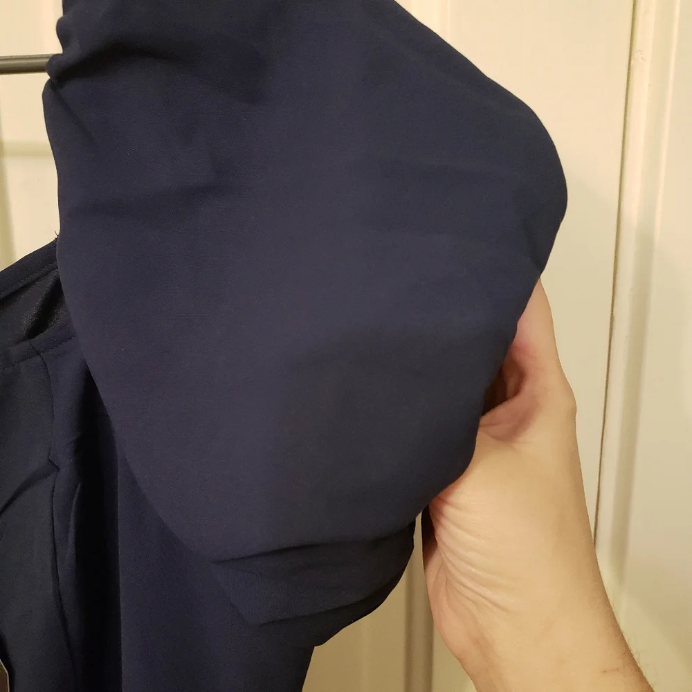 SAMPEEL Summer V Neck Wrap Puffy Sleeve Short Dress with Belt for Women - Picture 9 of 13